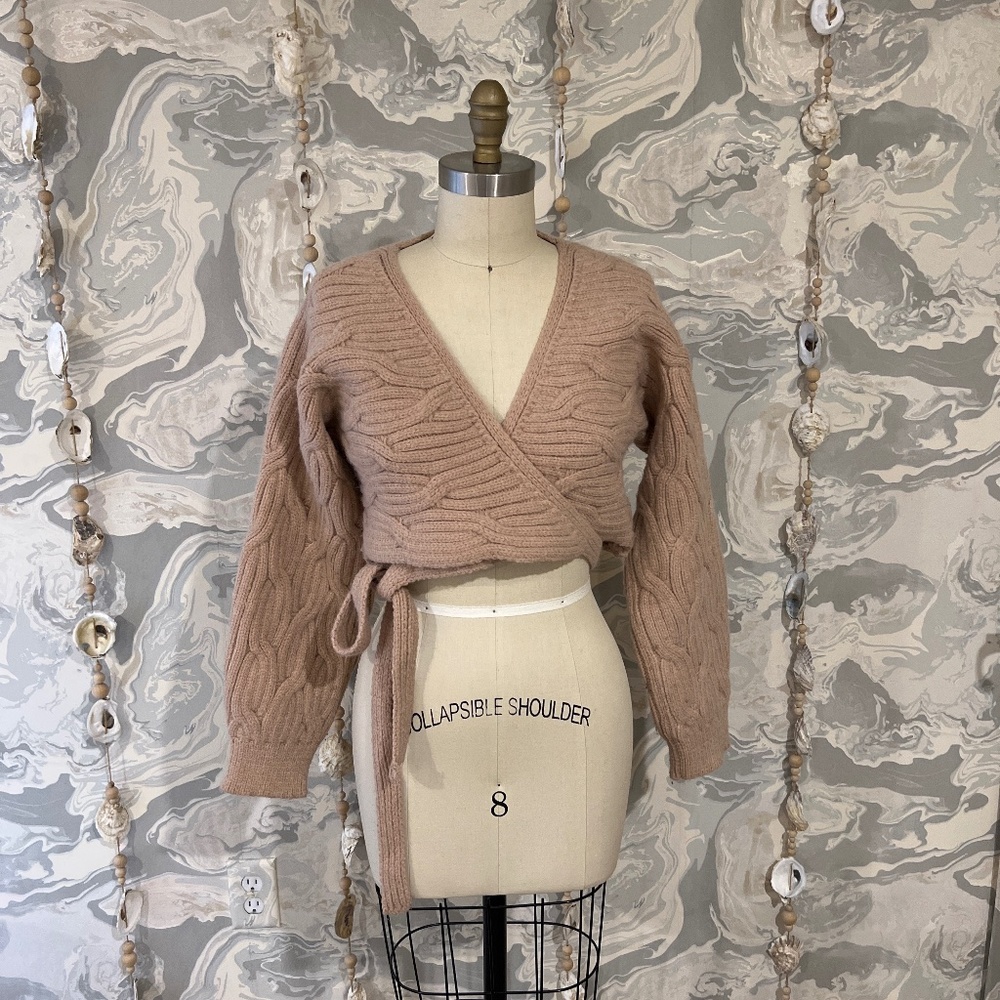 Wrap Cropped Sweater